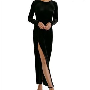 Modern Citizen Quinn Side Slit Velvet Dress